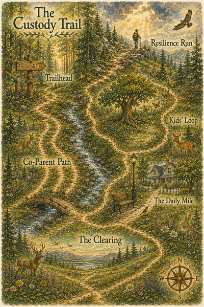Illustrated map of The Custody Trail